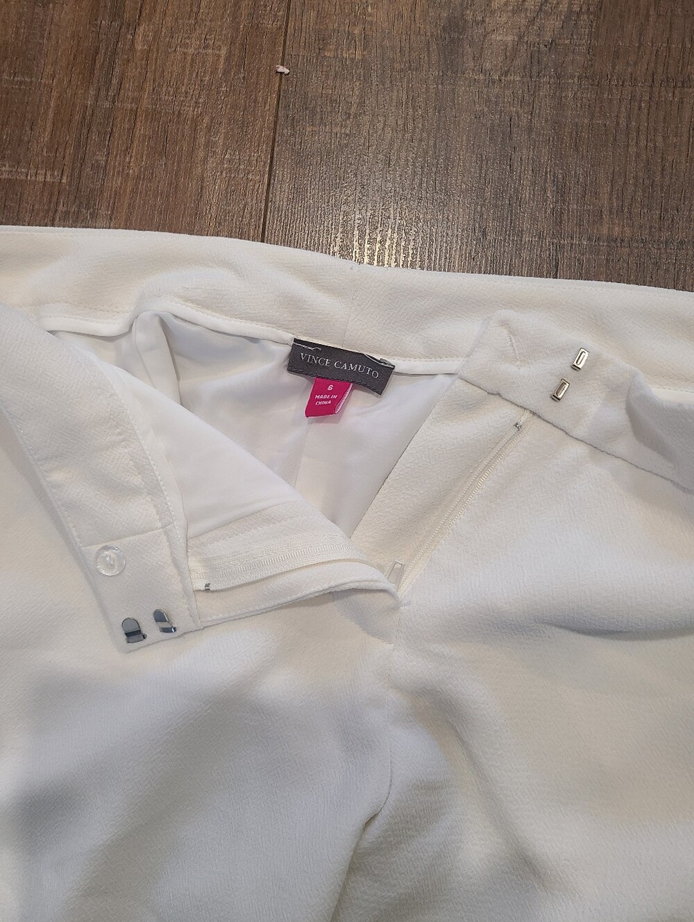 Vince Camuto White Womens Dress Pants - Straight Leg - Picture 3 of 6